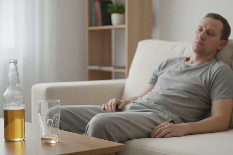 Мужчина отравился алкоголем, находясь дома